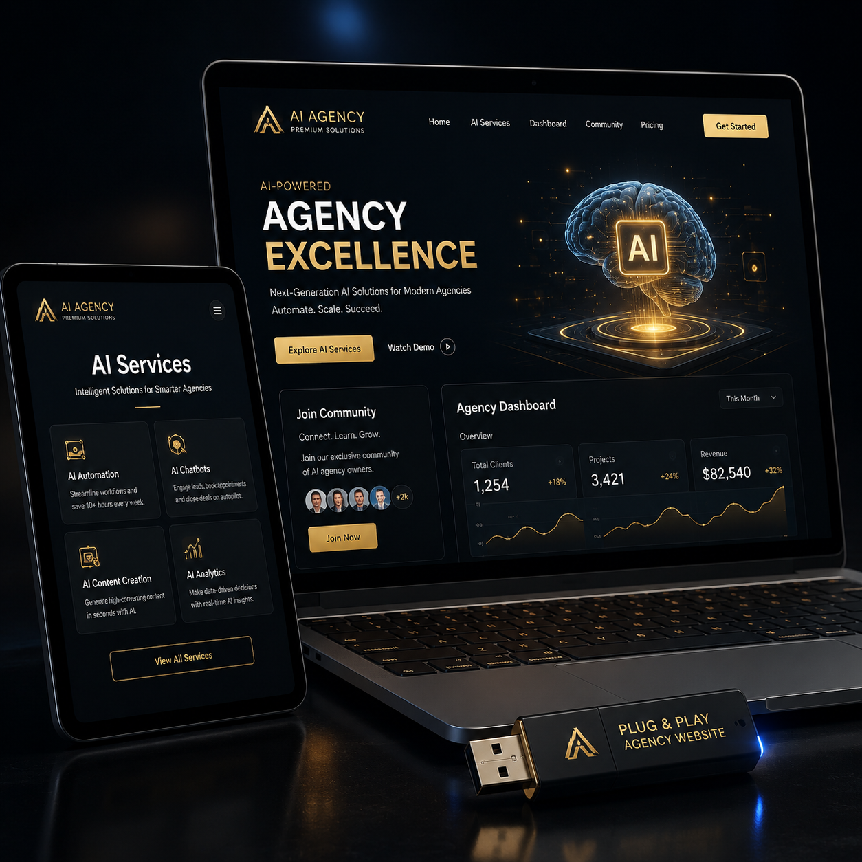 Bonus 5 - Plug n Play Agency Website